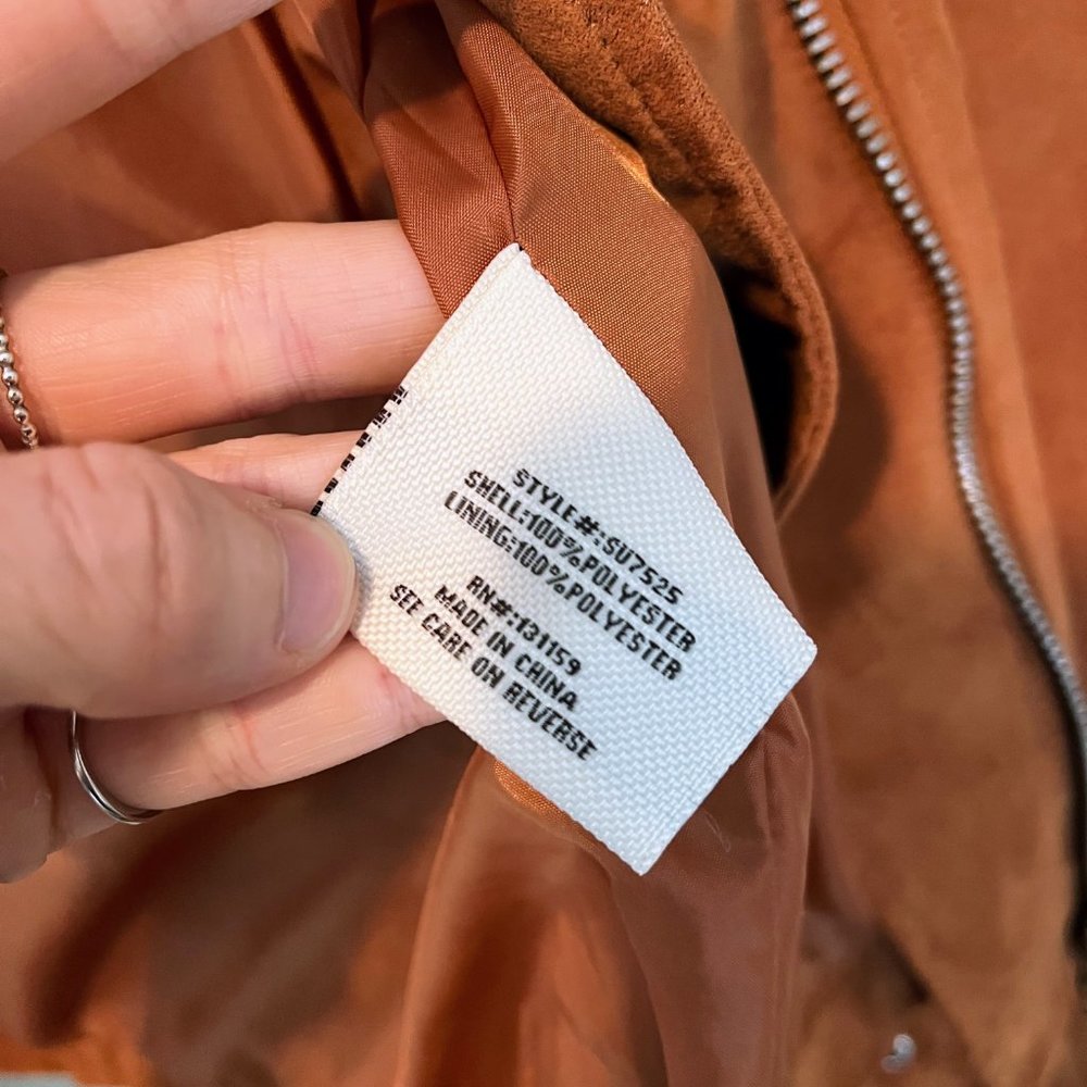 Like New Sebby Collection Suede Moto Jacket - Rust - Picture 6 of 6